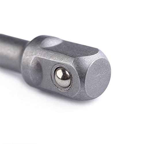 5 Pieces Impact Adapter Square Socket Adapter, 1/4" Hex Shank to 3/8" Square Socket Bit, Extension Socket Driver Bits Impact Socket Adapter for Automotive DIY