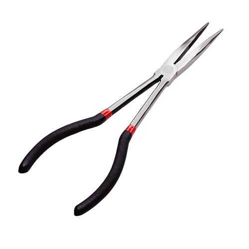 11-Inch Extra Long Needle Nose Pliers, Premium Heavy Duty Long Reach Needlenose Pliers, Non-Slip Grips, Ideal for Professionals Electrical and Hobbyists Alike