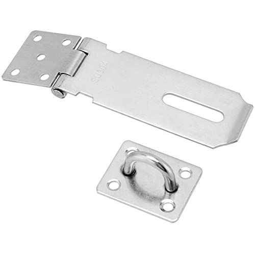 10 PCS Padlock Hasp Latch, Stainless Steel Padlock Hasp, Heavy Duty Security Hasp with Mounting Screws, Door Locks Hasp Latch for Doors and Cabinets