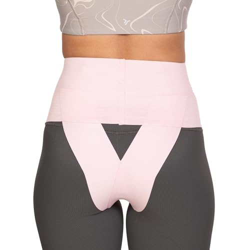 Women's Pelvic Orthotic Support Belt - Uterus & Bladder Support Girdle | Postpartum Recovery & Pain Relief | High Waist Pink (X-Small)