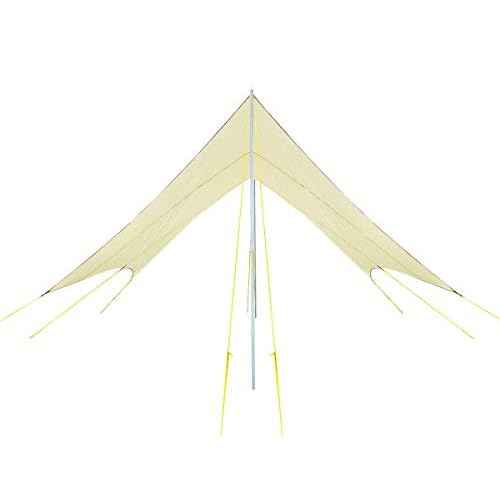 Monoprice Large Wing Tarp Shelter, 75D Nylon PU1500mm, Extra Large Coverage Up to 8 People, Sun Shelter and Rain Cover - from Pure Outdoor Collection