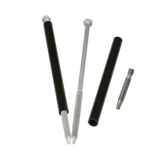 10-Pack Gutter Screws 7-Inch with Black Ferrule - Rust-Resistant Coated for Secure Gutter Installation & Repair
