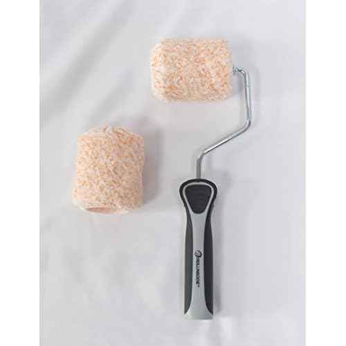 ROLLINGDOG 3 Inch Paint Roller - Small Paint Roller Microfiber Roller Covers, 3/8 inch Nap for Wall Ceiling Trim Edge Painting