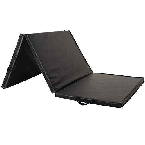 Sunny Health & Fitness Tri-Folding & Puzzle Exercise Mats ? Extra Thick, Durable, Non-Slip, Water-Resistant Cushioning for Home Gym, Yoga, MMA, Gymnastics, Cardio, and Core Workouts