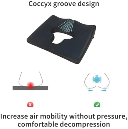 Bed Sore Cushion for Butt, Breathe Freely Fiber Bedsore Pressure Relief Pillow, T Shaped Opening Triangular Slope Design, Anti Decubitus Cushion for Elderly, Bedridden, Disabled