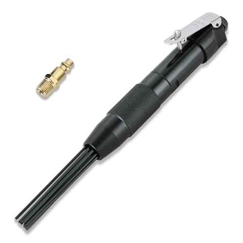 Compact Air Needle Scaler, 1/4" Air Powered Rust Paint Weld Remover Cleaner, 90psi Needle Scaler for Removing Lag Rust Paint and Dirt