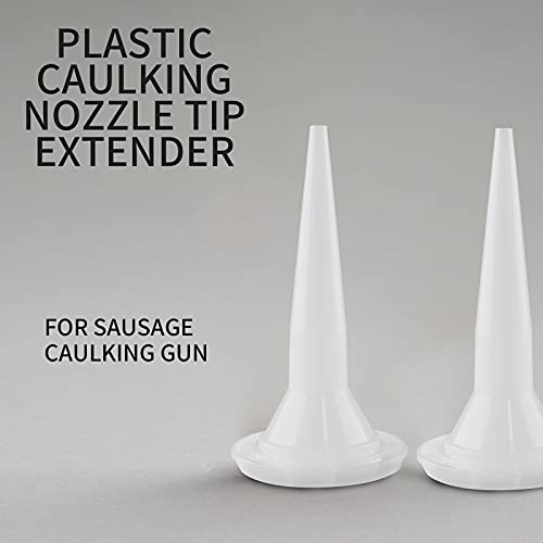 12Pcs Caulking Nozzle Cones Nozzles for Sausage Caulking Gun, Epoxy Piston Caulking Gun Tip Replacement Extension Tool