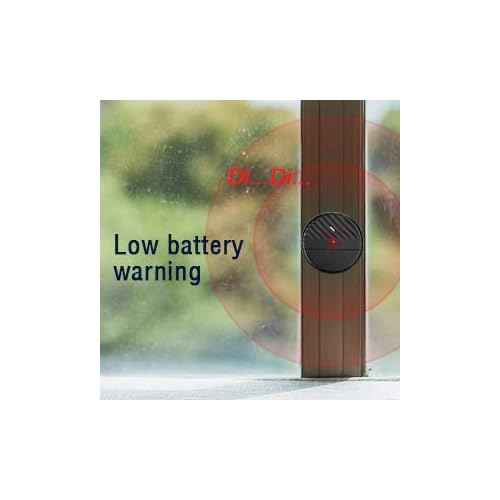 WSDCAM Ultra-Slim Glass Break Detector - 125dB Alarm, Vibration Sensor for Home Security - 4 Pack - Black