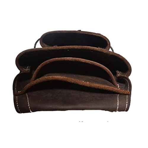 20-148 10 Pocket Top Grain Leather Tool Bag, Oil Tan
