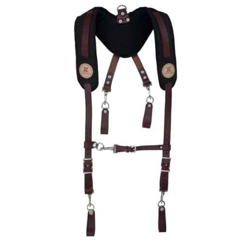 Heavy Duty Leather and Polyster Suspender Holder