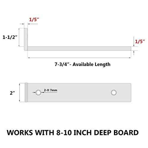 12-Pack 8 Inch Floating Shelf Brackets, Heavy Duty Hidden Shelves Bracket for Small Shelf, Kitchen Shelf, Nursery Shelf, Black Powder Coated Steel