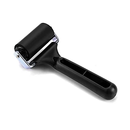 QWORK Rubber Roller, 2-3/8 Inch Tape Roller for Print, Tape, Wallpapers, Scrapbooks