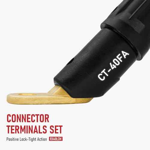 RX WELD 2PCS CT40-FA, 2PCS LC40 Male Cable Connector, for Cable Capacity: 1/0 thru 2/0 (50-70mm©÷)