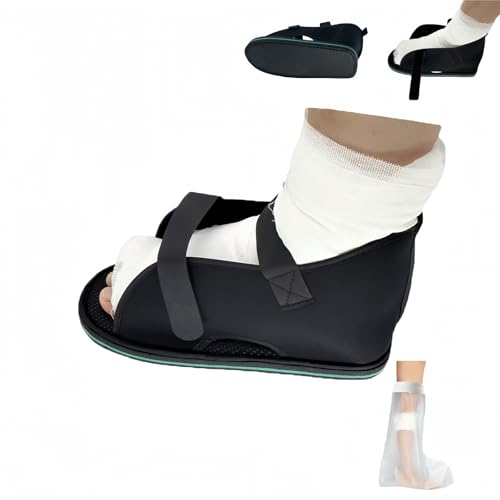 Adjustable plaster shoes postoperative shoes, medical walking shoes with Magic sticker, suitable for foot sprains, ankle fractures, toes, suitable for left and right feet(XL)