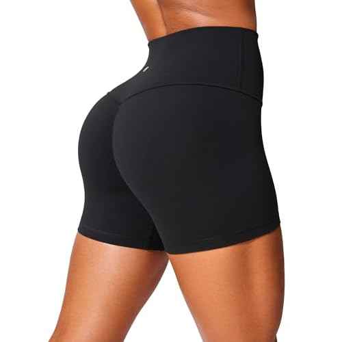 CRZ YOGA Secretsculpt Womens Butterlift High Waist Scrunch Butt Biker Shorts 4 Inches - No Front Seam Workout Gym Booty