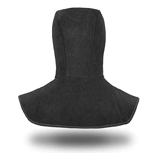 Leaseek Welding Hood, Flame-Retardant Protective Welding Cap with Neck Shoulder Drape, Welding Helmet Accessories,Head Protection for Men & Women, Black