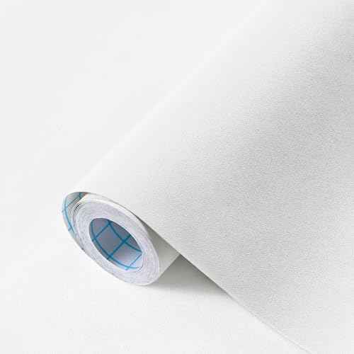 Heroad 17.7¡± x 118¡± Peel and Stick Wallpaper Matte White Contact Paper for New Environmentally Friendly Materials Thickening Upgrade Wallpaper for Countertops Bathroom Kitchen Papel Tapiz para Pared