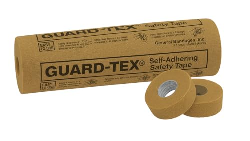 Guard-Tex® Beige Finger Tape 3/4 inch - Self-Adhesive No Residue - 16 Rolls - 90ft Per Roll - 1440ft Total