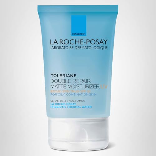 La Roche-Posay Toleriane Double Repair Matte Moisturizer SPF 30, Lightweight Daily Face Moisturizer for Oily Skin & Combination Skin, With Niacinamide & Vitamin B3, Oil Free, Fragrance Free