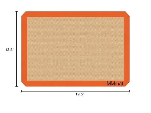 MMmat Silicone Baking Mats - Best German Silicone - Non Slip Silicone Baking Sheet, Non Stick Reusable Silicone Mats for Baking, Oven Liner, Counter Mat - 3/4 Sheet Baking Mat for Oven