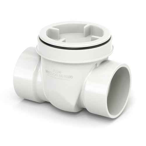 GASHER 4" PVC Backflow Preventer Valve, Sewer Check Back Flow Preventer Drain Backflow Preventer Valve for a Variety Of Drainage Systems