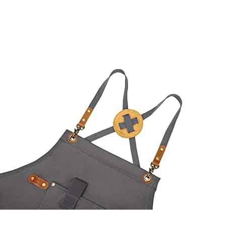 Waxed Canvas Tool Apron for Men and Women - Durable, Adjustable for Woodworkers, Mechanics, Blacksmiths, Carpenters