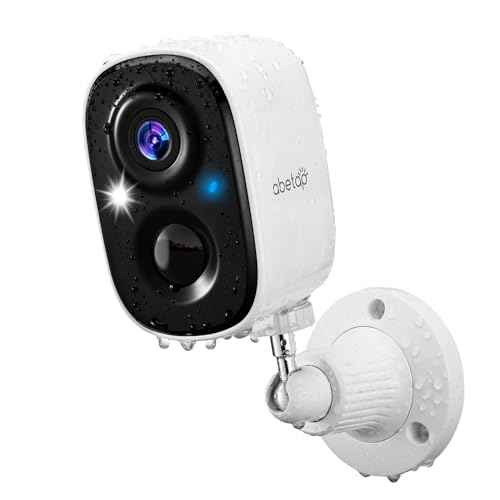 2K Wireless Security Cameras - Outdoor WiFi Security Cameras Color Night Vision, AI/PIR Detection, 2-Way Talk, Cloud/SD, Weatherproof, Battery Powered Outdoor Cameras(White-1Pack)
