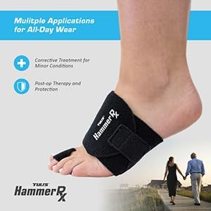 Tuli's HammerRx, Adjustable Hammer Toe Straightener and Corrector for Proper Toe Alignment and Pain Relief, One Size Fits All