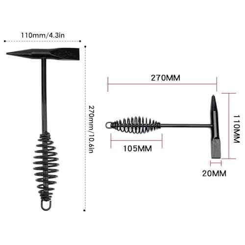 Welding Chipping Hammer with Coil Spring Handle, Cone and Vertical Chisel Welding Chipping Hammer (Hammer)