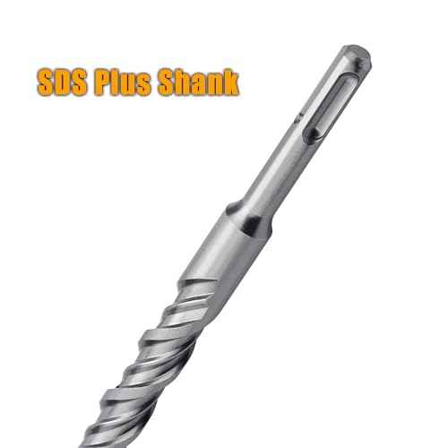1/2 inch X 14.2 inch SDS Plus Rotary Hammer Drill Bit, Concrete Drill Bit for Concrete, Brick, Cement and Stone, 14.2 inch Length (14.2" Length, 1/2" Diameter)