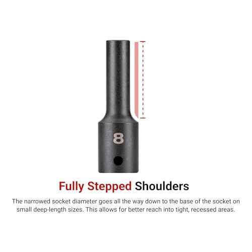 TEKTON 1/2 Inch Drive x 12 mm Deep 12-Point Impact Socket | SID23312