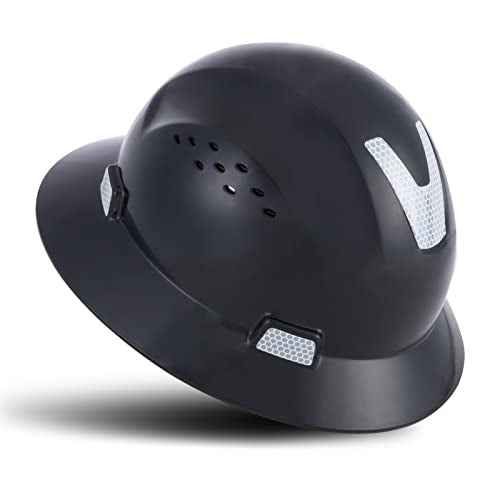Full Brim Hard Hat Safety Helmet Vented ANSI Z89.1 Approved OSHA Hard Hats Construction Men Women Adult