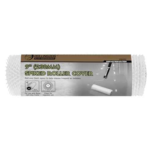 ROLLINGDOG 9 inch Spike Roller for Epoxy- Epoxy Spiked Roller Cover for Self Leveling Concrete,Spiked Screeding Compound Roller Cover for Cement Concrete Paint
