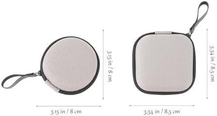 2pcs Earbuds Carrying Box and Hard Disk Pouch Eva Earphone Storage Bag with Zipper Portable Headphone Case for Travel and Daily Protection