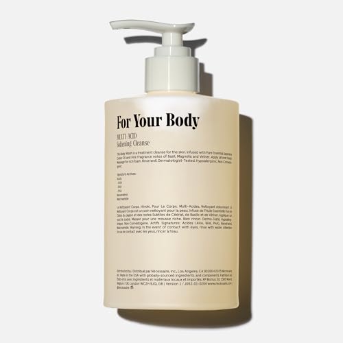 Nécessaire The Body Wash Hinoki. Multi-Oil Shower Gel Body Wash for Women + Men. Non-Comedogenic + Hypoallergenic for Sensitive Skin with Niacinamide. 500ml/16.9 fl oz