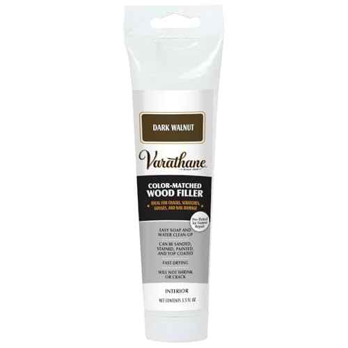 Varathane 215214 Sandable Wood Filler, 3.5 oz, Dark Walnut