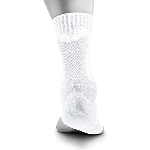 Bauerfeind Sports Achilles Support - Relieves the achilles tendon while running, jumping, and moving - All White, Large