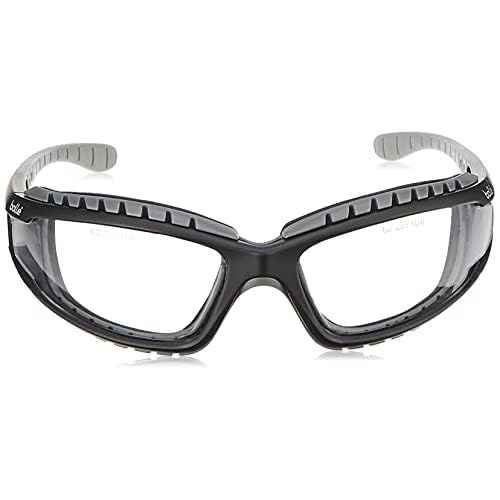 Boll? Safety 40085, Tracker Safety Glasses anti-scratch/anti-fog, black frame, Clear Lenses
