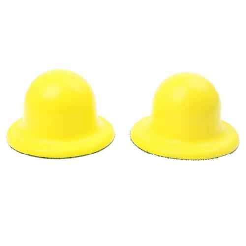 AUTOTOOLHOME Sanding Blocks 4-1/2 Inch Hook and Loop Sanding Block 2 PCS Round Hand Sanding Block for Wood Furniture Restoration Home Arts and Crafts