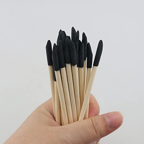 Sanding Sticks DGBRSM 30pcs Black 37mm Matchsticks Double-Side Slanted Sanding Twigs Fine Detailing Sanding Sticks for Plastic Models Wood Hobby
