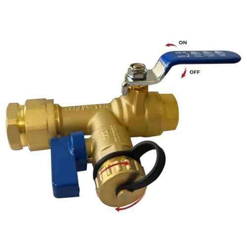CAMPLUX 3/4 Inch IPS Isolator Tankless Water Heater Service Valve Kit, with Pressure Relief Valve, Clean Brass Construction