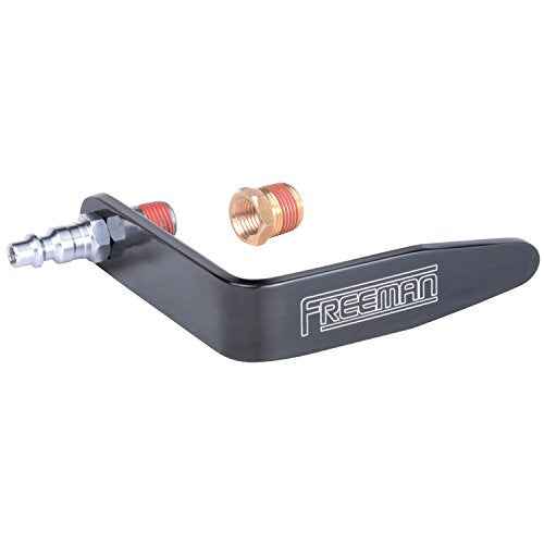 Freeman PLTHSFB 1-3/4" Aluminum Pneumatic Tool Rafter Hook with 1/4" Straight Industrial Fitting and Brass Bushing, Black