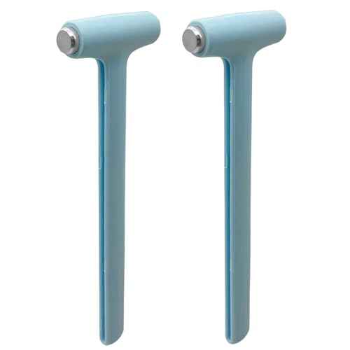 Small Hammer for Toy Building Sets, Lightweight Mallet for Women and Children, Small Size Hammer for Crafts, Watch, Jewelry, Toys, DIY, Leather, Blue, 2PCS