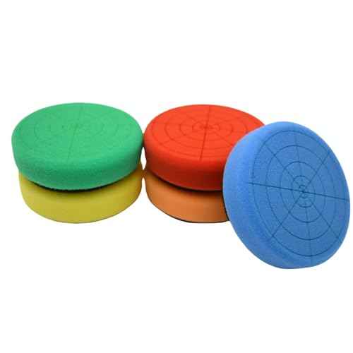 5Pcs 3Inch Buffing Sponge Pads Kit for Buffer Polisher, Cutting, & Car Polish Pads Premium Hook & Loop Buffing Polishing Pads Kit, 3inch Cutting Pads for Car Buffer Polisher Polishing
