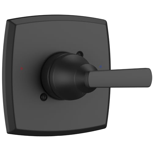 Replacement for D Faucet 14 Series Single-Function Shower Valve Trim Kit, Matte Black Shower Trim Kit Shower Handle T14064-BL(Without Cartridge)