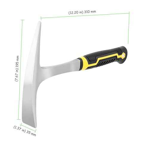2 Pack 30oz Weeding Mattock Hoe, Small Rock Pick Axe with A Pointed Head and Pick Axes for Digging, Mining, Carpenters, Geologists