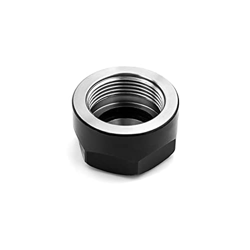 QWORK ER20 A Collet Clamping Nuts for CNC Milling Chuck Holder Lathe, 4 Pack (Black)