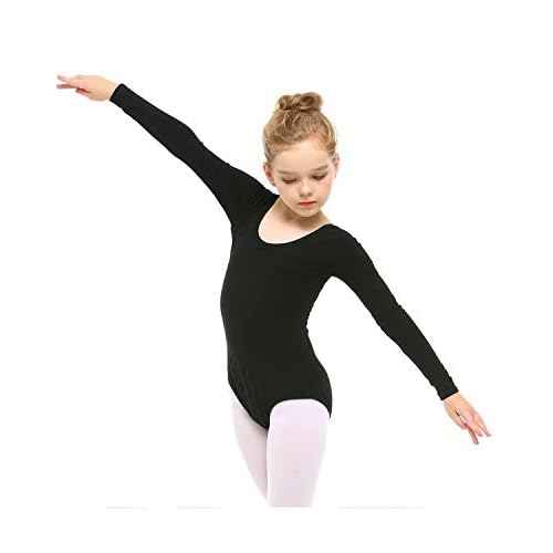 Stelle Long Sleeve Ballet Leotards for Girls Dance Leotard Black Gymnastics Ballet Outfits (Toddler/Little Kid/Big Kid)