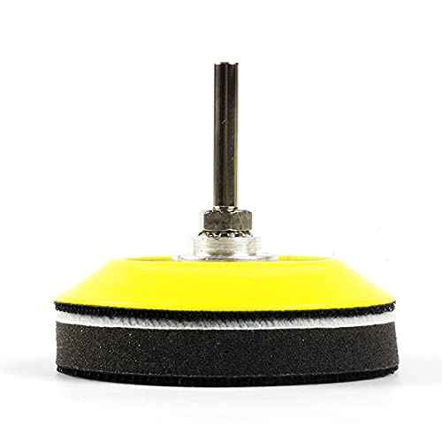 Yakamoz 2 Pack 3-Inch Hook and Loop Sanding Backing Pad with 1/4 Inch Shank and Soft Foam Layer Buffering Pad Polishing Tool Kit for Drill Air Die Grinder Sander Grinding Rotary Tool