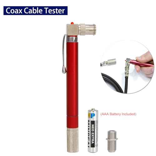 Coaxial Cable Crimper Kit - 20PCS rg6 F Connectors, Coax Cable Tester & Crimper, rg6 rg59 Compression Tool, Coax Toner & Wire Stripper